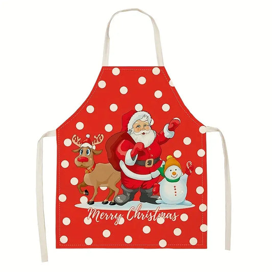 Adult & Child Matching Christmas Aprons - 100% Polyester Woven