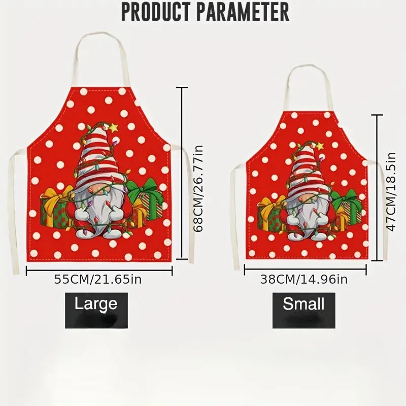 Adult & Child Matching Christmas Aprons - 100% Polyester Woven