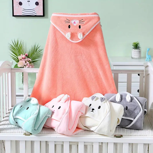 Custom Personalized, Baby Bath Towel with Hood - Soft & Cozy