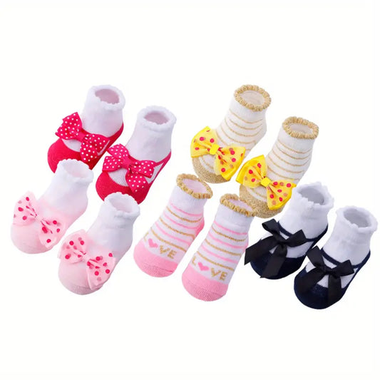 Baby Girl Socks With Flower  Bow Knots