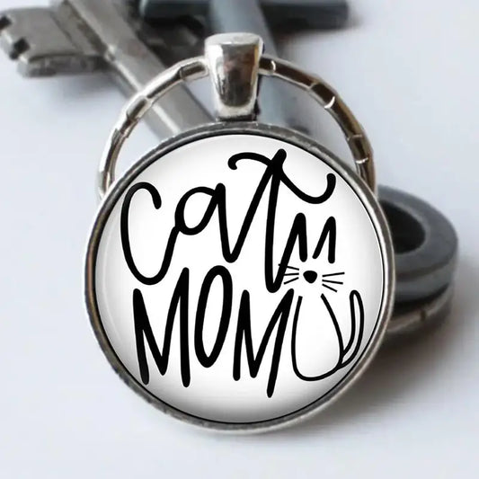 Cat Mom Keychain