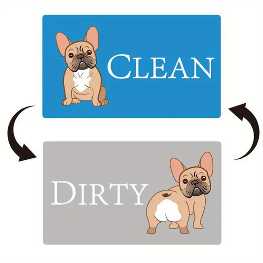 Double-sided Fun Dog Dishwasher Magnet