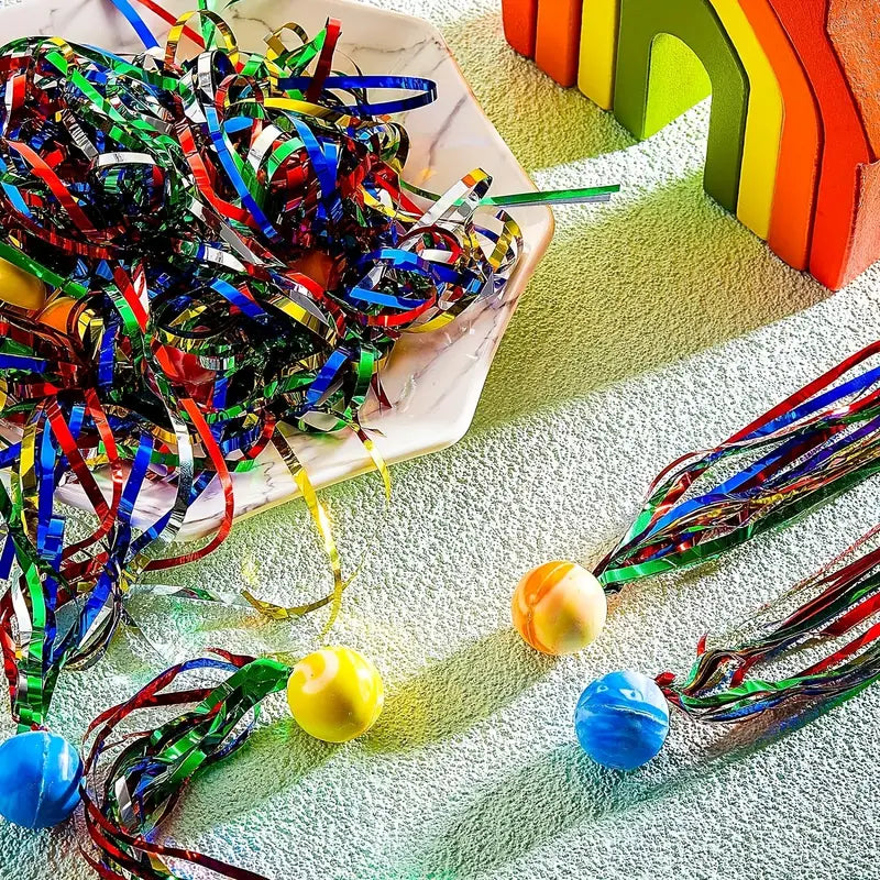 Brightly Colored Comet Bouncing Ball - Set of 2