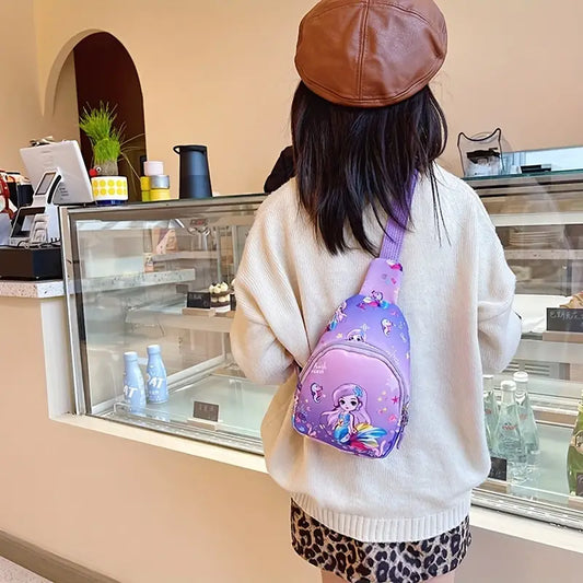 Child's Purple Crossbody Bag with Mermaid