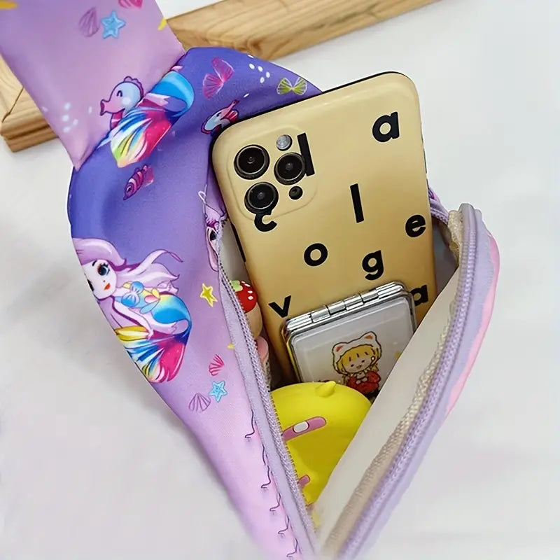 Child's Purple Crossbody Bag with Mermaid