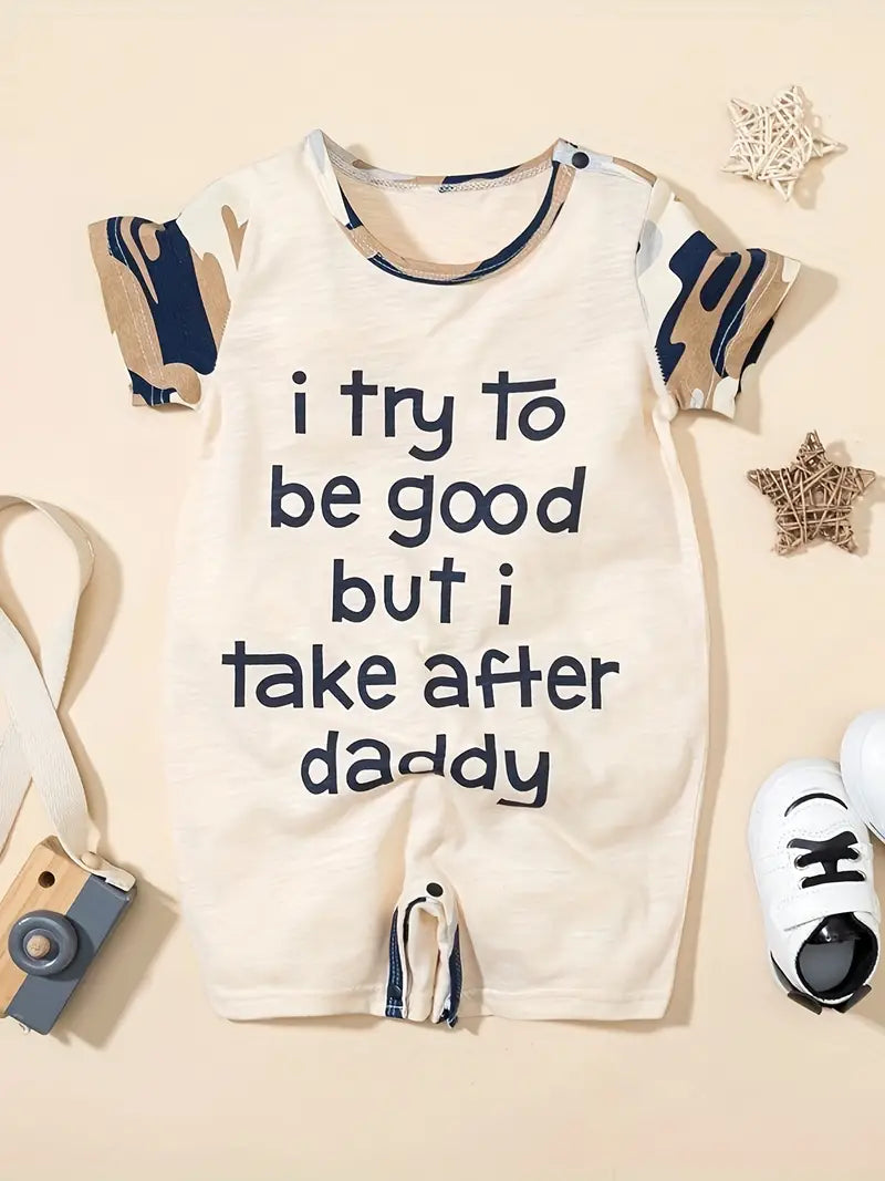 I Try To Be Good, But I Take After Daddy Infant One Piece