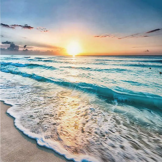 Beach Sunset,- 5D Diamond Painting Kit