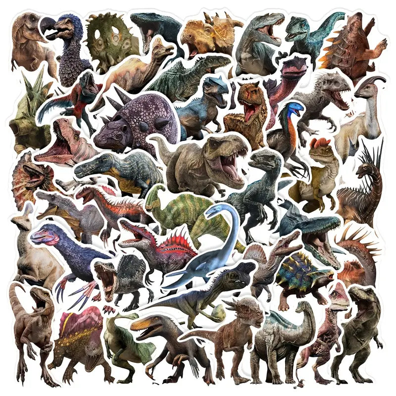 Dinosaur Stickers for Notebooks, Etc  50 pcs