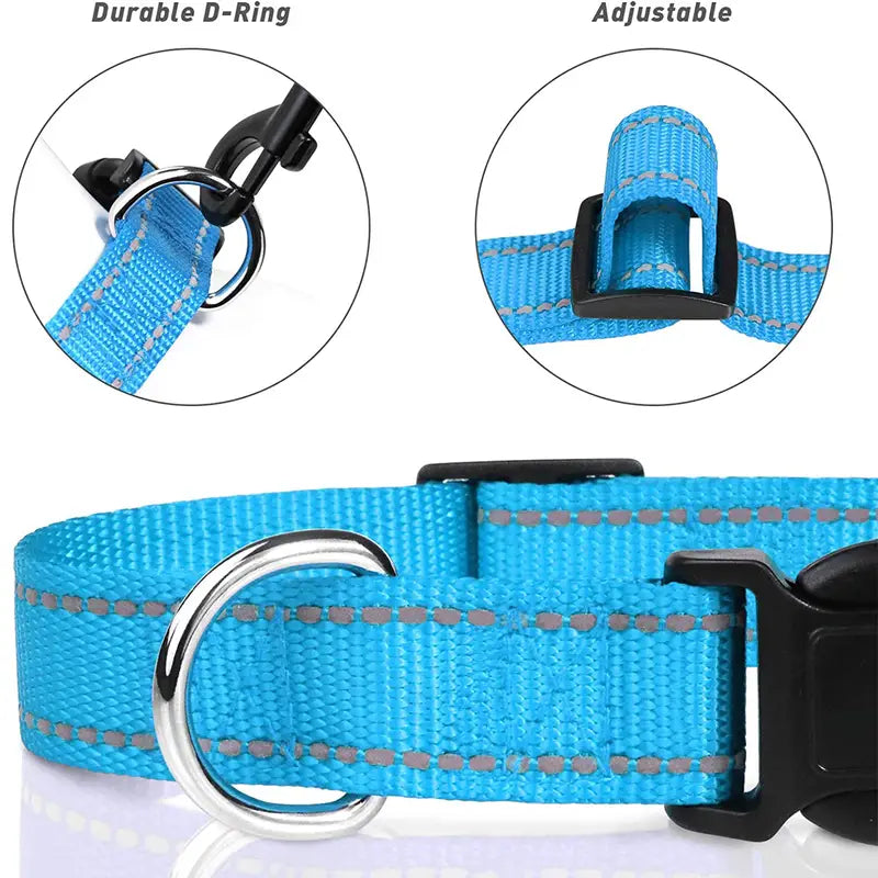 Reflective Nylon Dog Collars