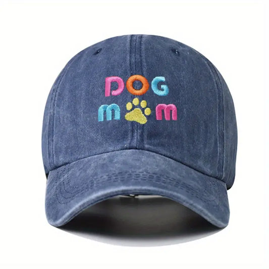 Dog Mom Cotton Embroidery Baseball Cap