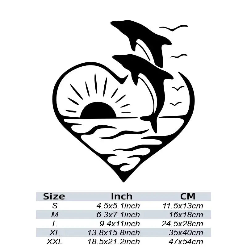 Dolphins Sunset on the Water - Car Sticker
