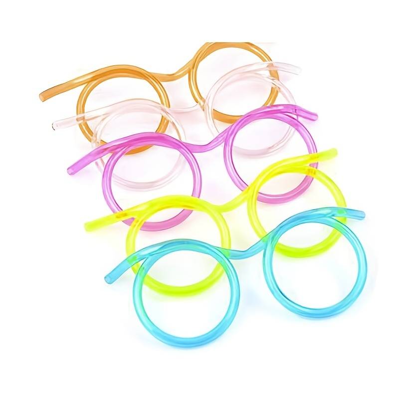 Funny Drinking Straw Glasses for Children, Adults, Toys, Parties