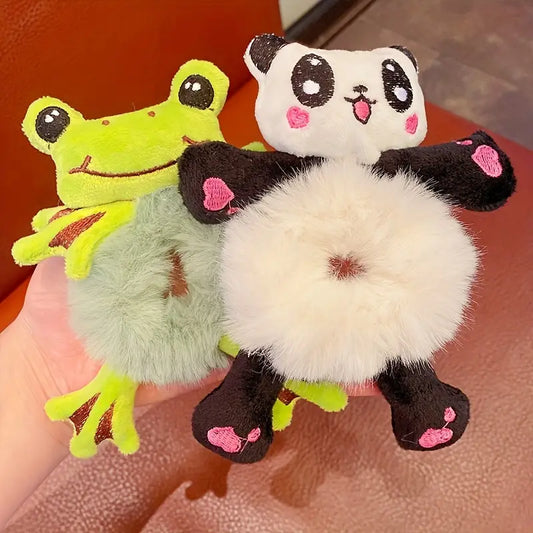 Adorable Animal Hair Scrunchies