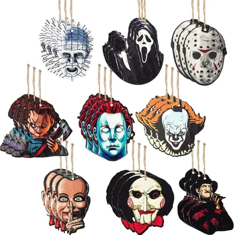 Horror Movies Bad Guys - Halloween Wooden Ornaments