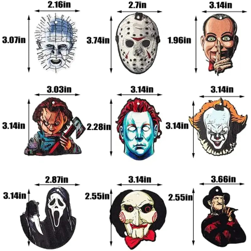 Horror Movies Bad Guys - Halloween Wooden Ornaments