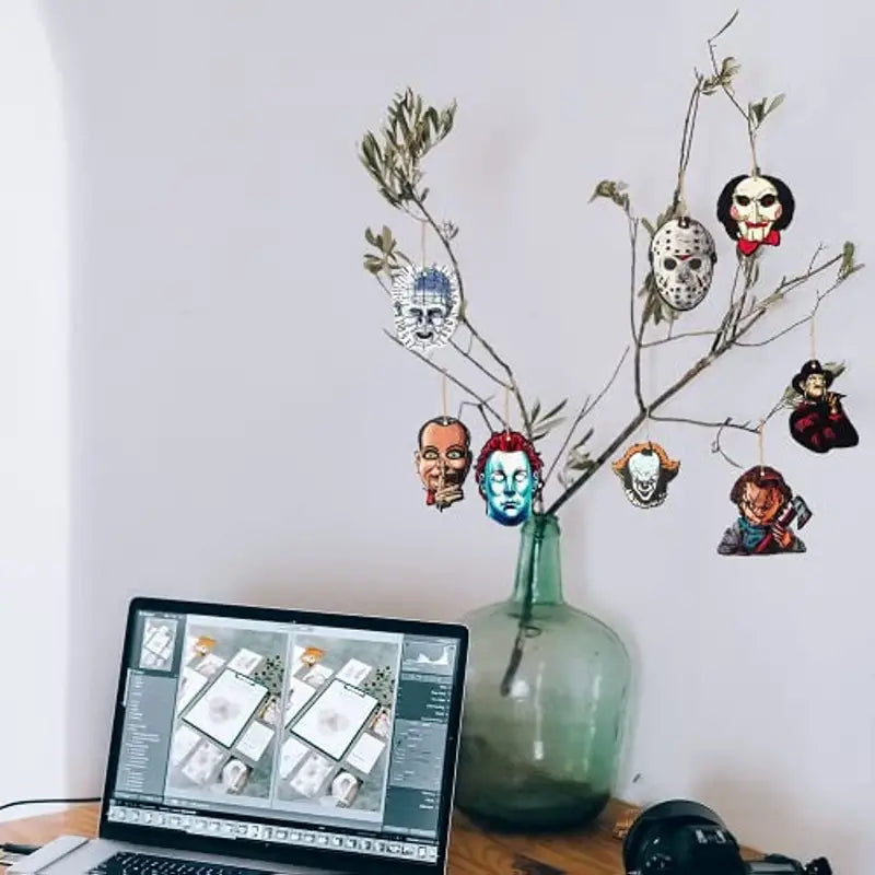 Horror Movies Bad Guys - Halloween Wooden Ornaments