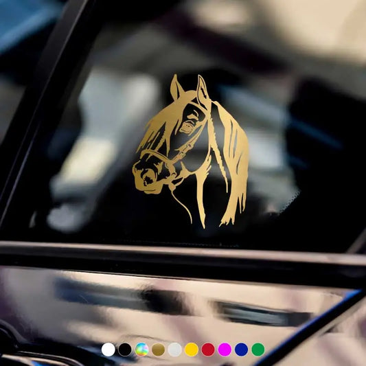 Reflective Horse Car Decal- Golden Color - Extra Large