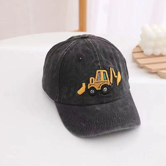 Child's Excavator Embroidered Baseball Cap