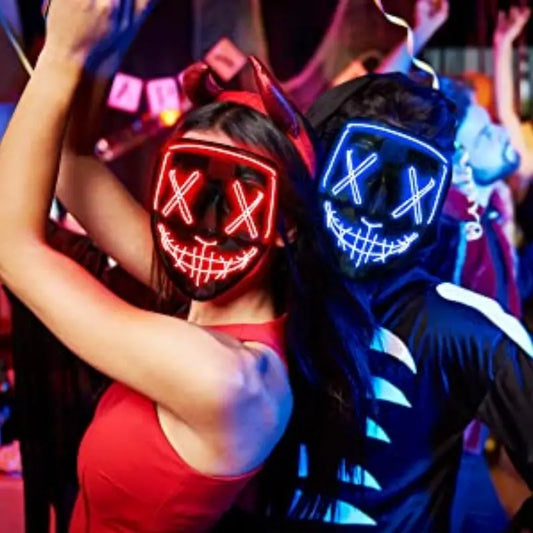 LED Light up Halloween Mask with Three Light Mode