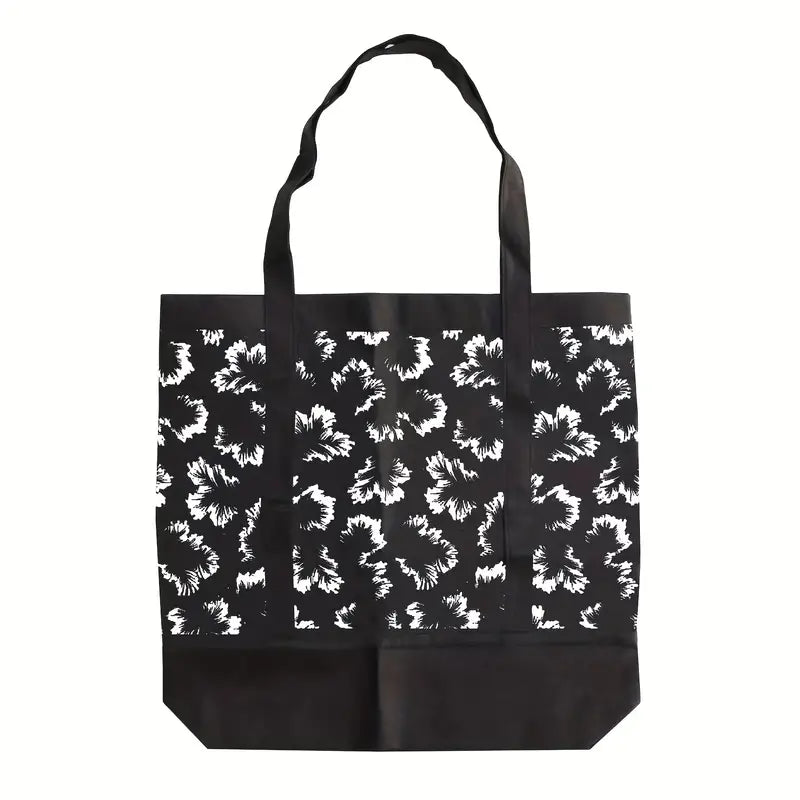 Large Capacity Non-Woven Bag  With Printed Flowers