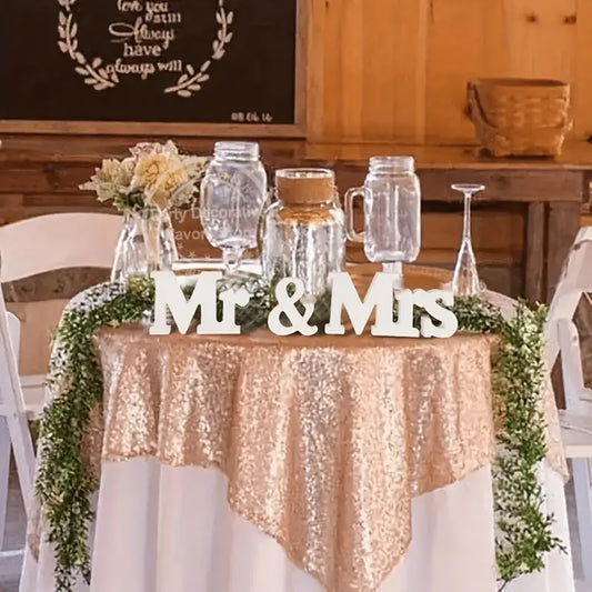 Mr. and Mrs. Wooden Deco for Home or Wedding Reception