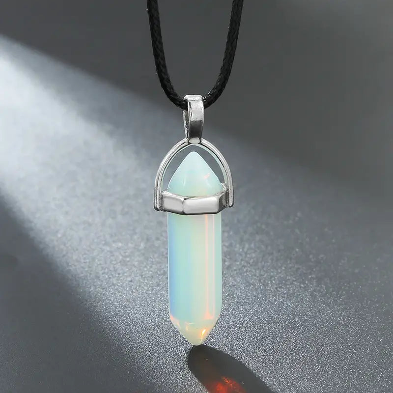 Natural Stone Energy Round Collar Necklace