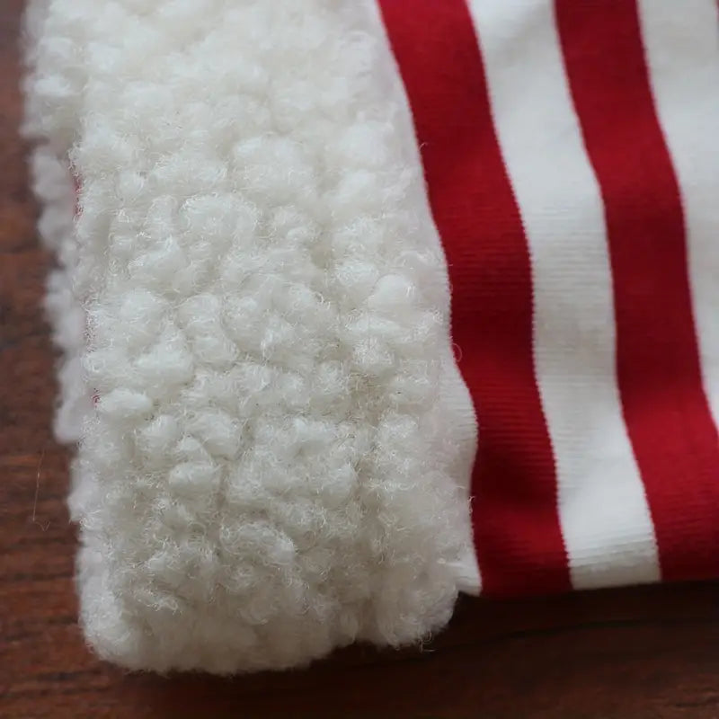 Newborn Christmas Red and White Pant and Sleep Cap