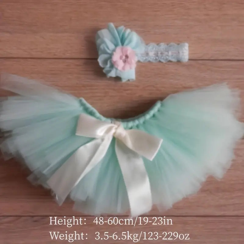 Newborn Tutu and Flower Headband - Photo Prop