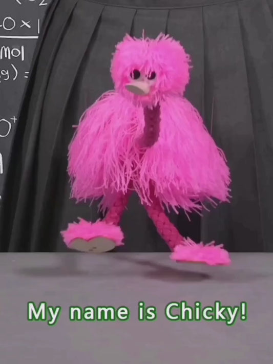 Adorable Pull String Walking Ostrich Puppet
