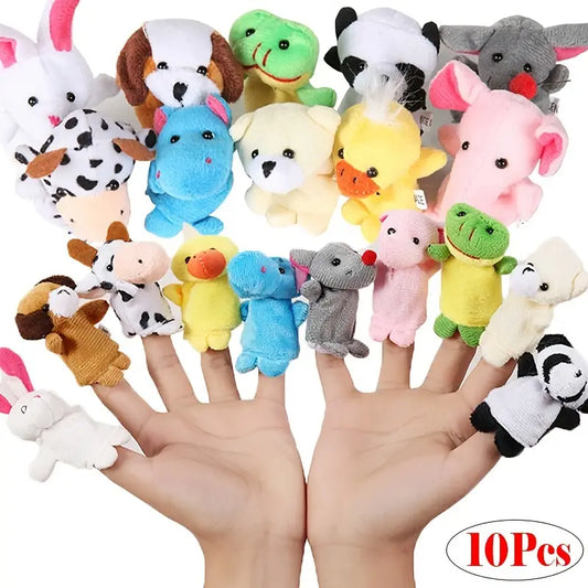Adorable 10 pc Animal Finger Puppets - Perfect for Storytime!