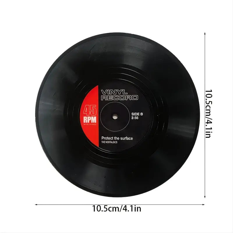 Coasters - 6 pcs Retro Record Design Coasters