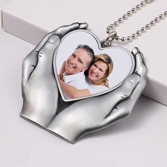 Rearview Mirror Heart Shaped Photo Frame