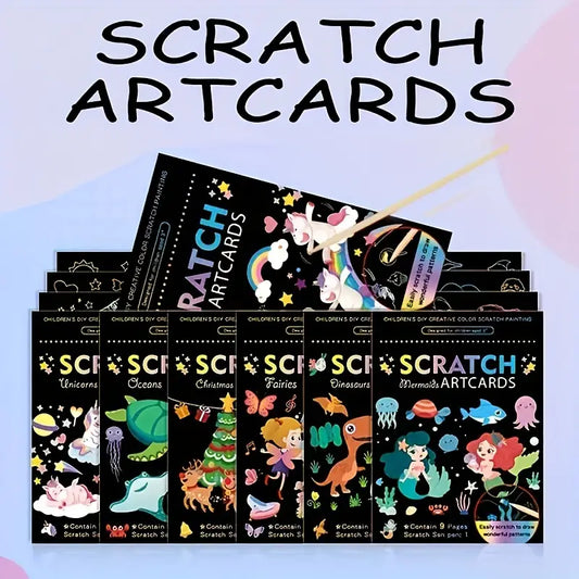 Child's Scratch Painting Book  - Mermaid or Unicorn