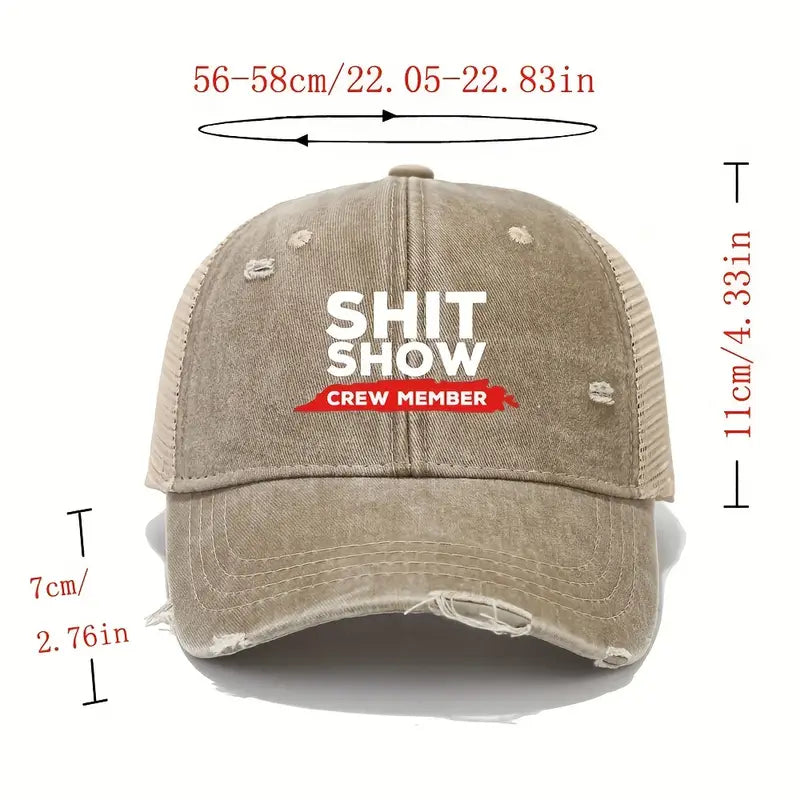 Shit Show Supervisor or Crew Member Cap - 100% Cotton