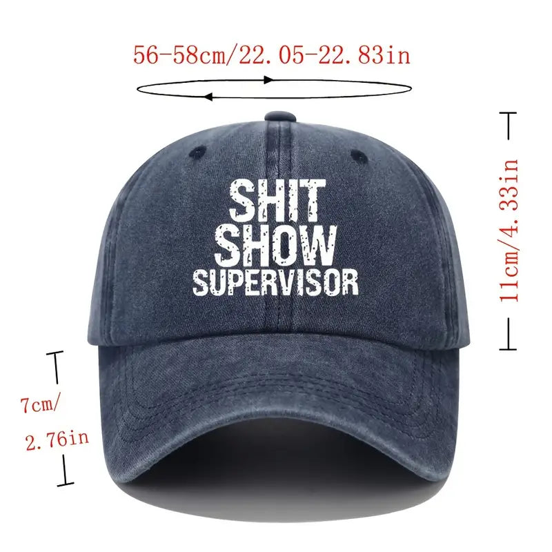 Shit Show Supervisor or Crew Member Cap - 100% Cotton
