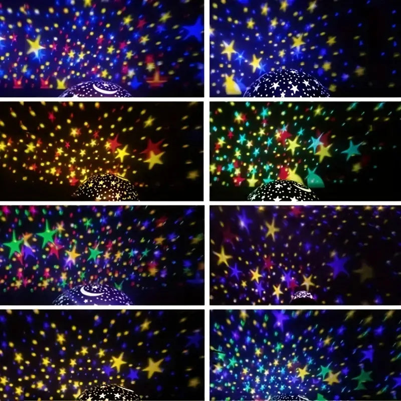 7 Colors - Star Projection Light - Spaceship Shape