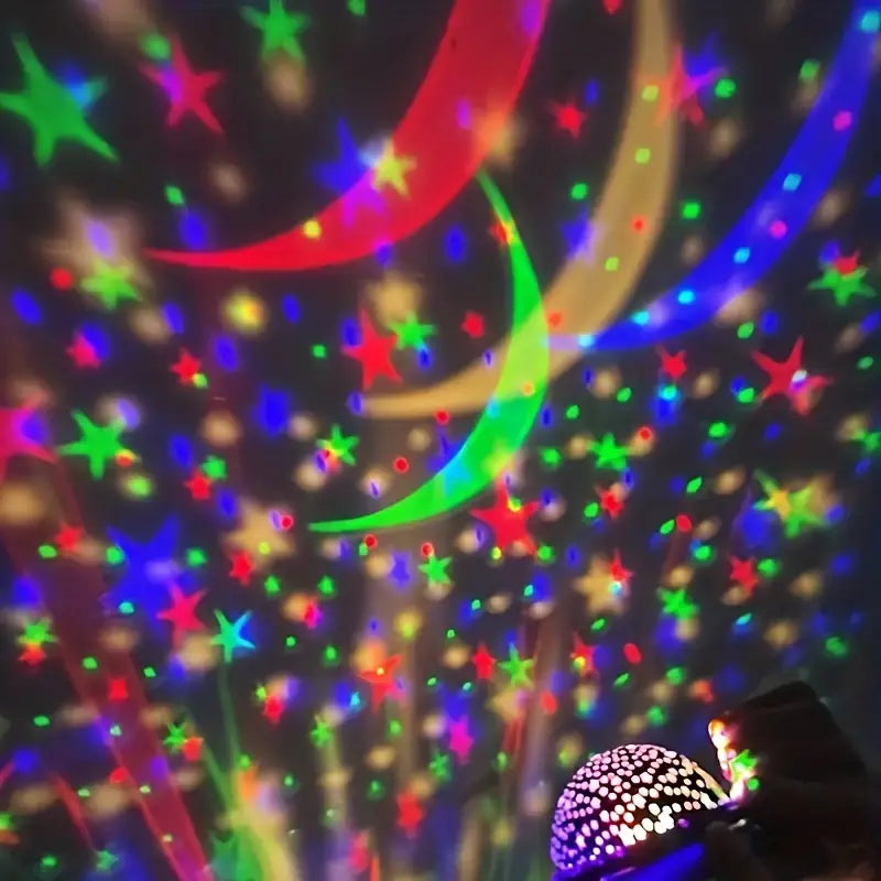 7 Colors - Star Projection Light - Spaceship Shape