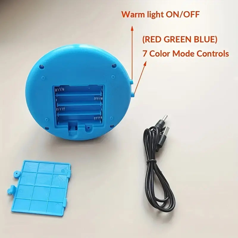 7 Colors - Star Projection Light - Spaceship Shape