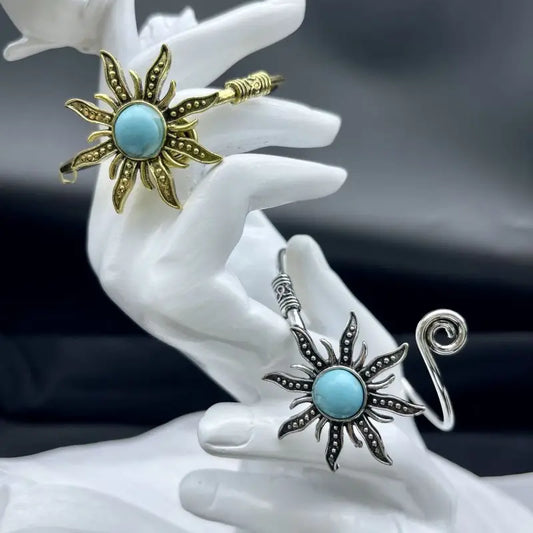 Bracelet Vintage Pompomy Sunflower Cuff