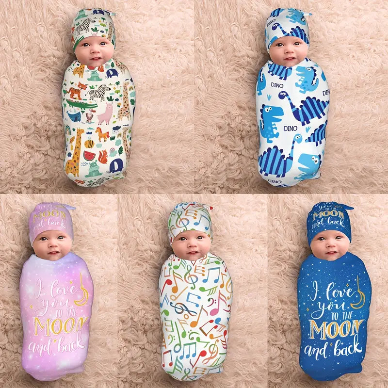 Swaddle Blanket - "I Love You To The Moon and Back"