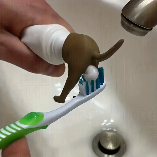Dog Pooping Toothpaste Cap Topper