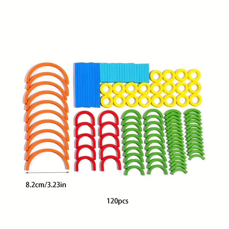 Montessori Type Toys Wooden Shape Puzzle with Flashcard Template